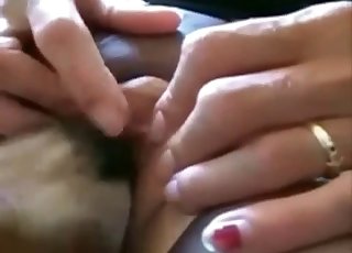 Stunning pussy licking action in the bestiality style