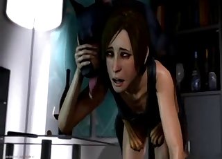 สาวผมบราวน์ขี้淫ถูกสุนัขดุร้ายรุมทึ้งอย่างเมามัน