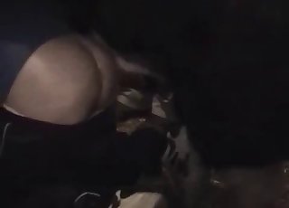 Big booty dude fucked by a hung pig