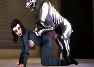 Bioshock's Elizabeth fucks a dog