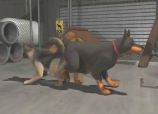 Wild streak with a bunch of dogs fucking hard