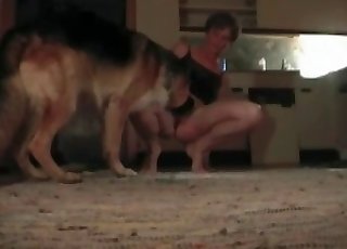 Super-naughty as hell animality porn with a dog