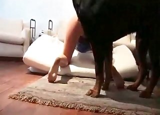 Tight cunt is getting penetrated by a rear end