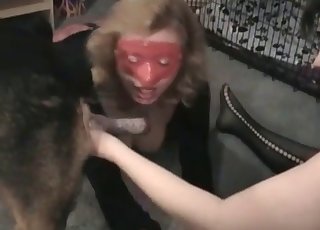 MILF gets seduced by a dog