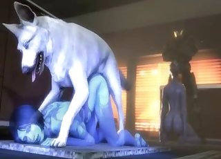 Nasty 3D beast bangs a passionate queen