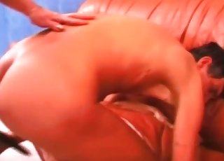 Doggy is nailing her tight cunt so sweet