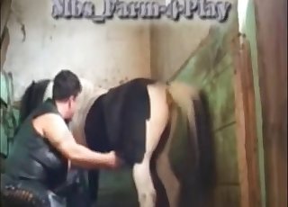 MILF jerking this pony's perfect boner